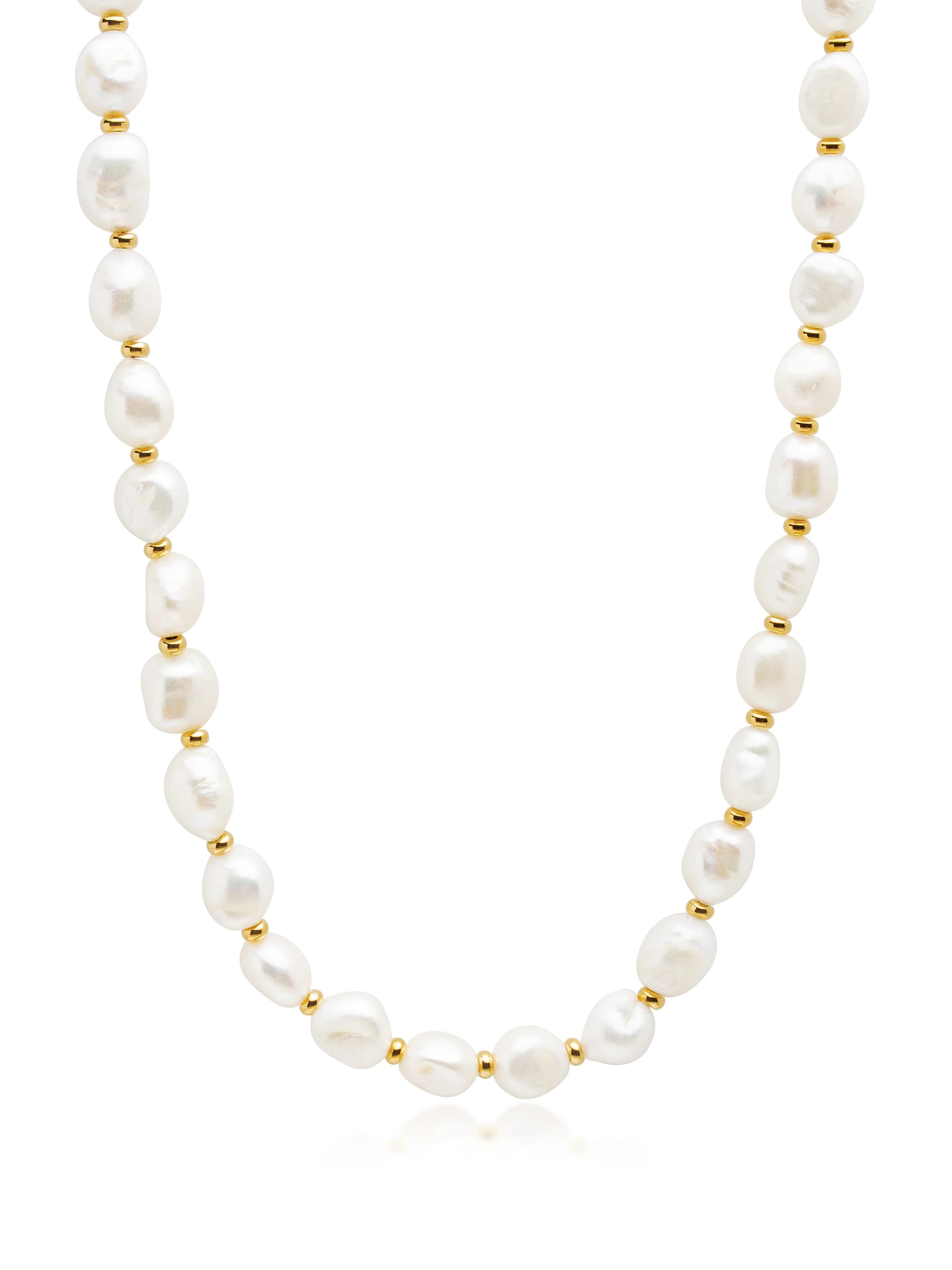 Nialaya Men's Baroque Pearl Choker