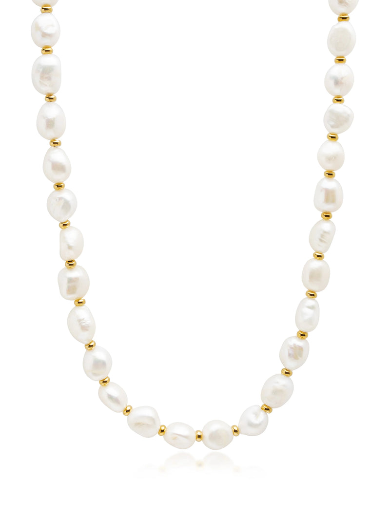 Nialaya Men's Baroque Pearl Choker