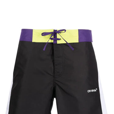 Off White Arrow Block Sunset Swimshorts Black Purple