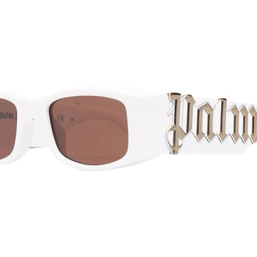 Palm Angels Angel Sunglasses White Brown