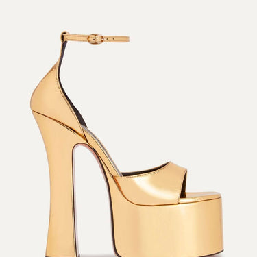 Piferi Rosalia 165 Shoe In Gold Mirror Responsible Leather