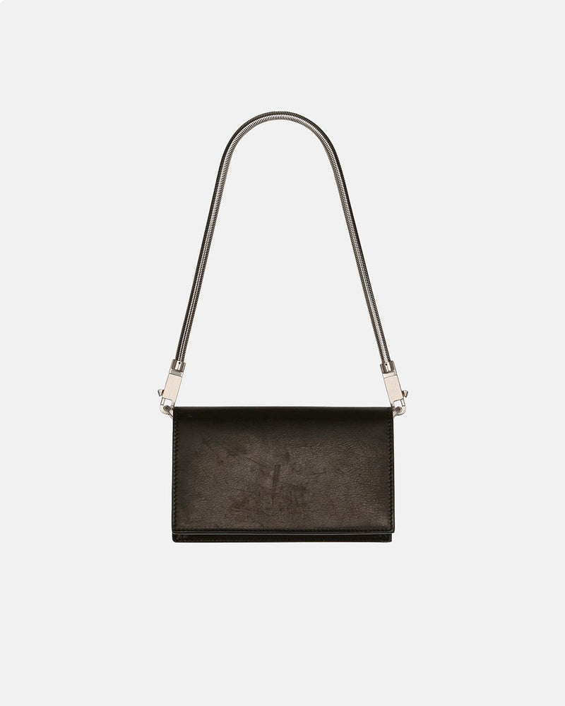 Mini Griffin Leather Clutch Black