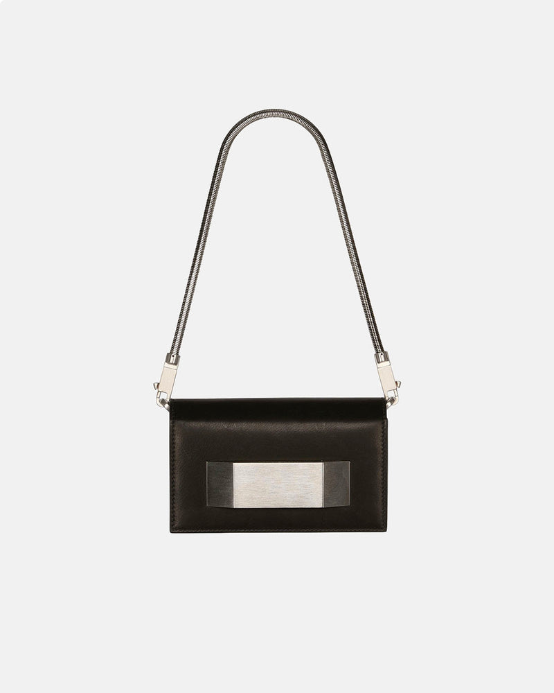 Mini Griffin Leather Clutch Black
