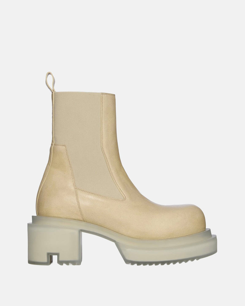 Beatle Leather Boot Parchment/Clear