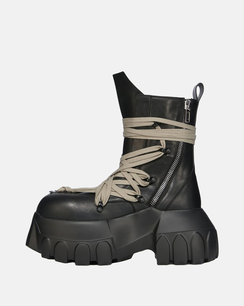 Megalaced Megatractor Leather Boot Black/Black