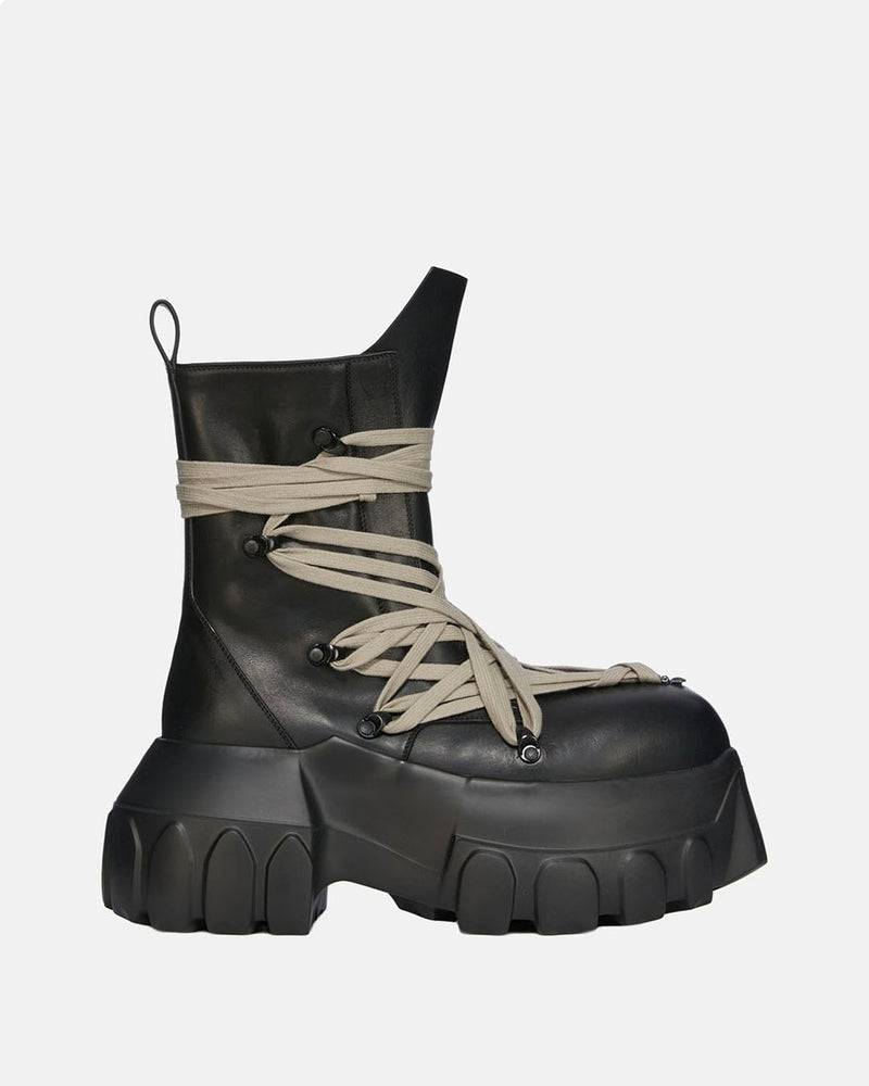 Megalaced Megatractor Leather Boot Black/Black