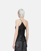 One Shoulder Slip Top Black