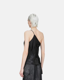 One Shoulder Slip Top Black