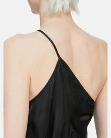 One Shoulder Slip Top Black