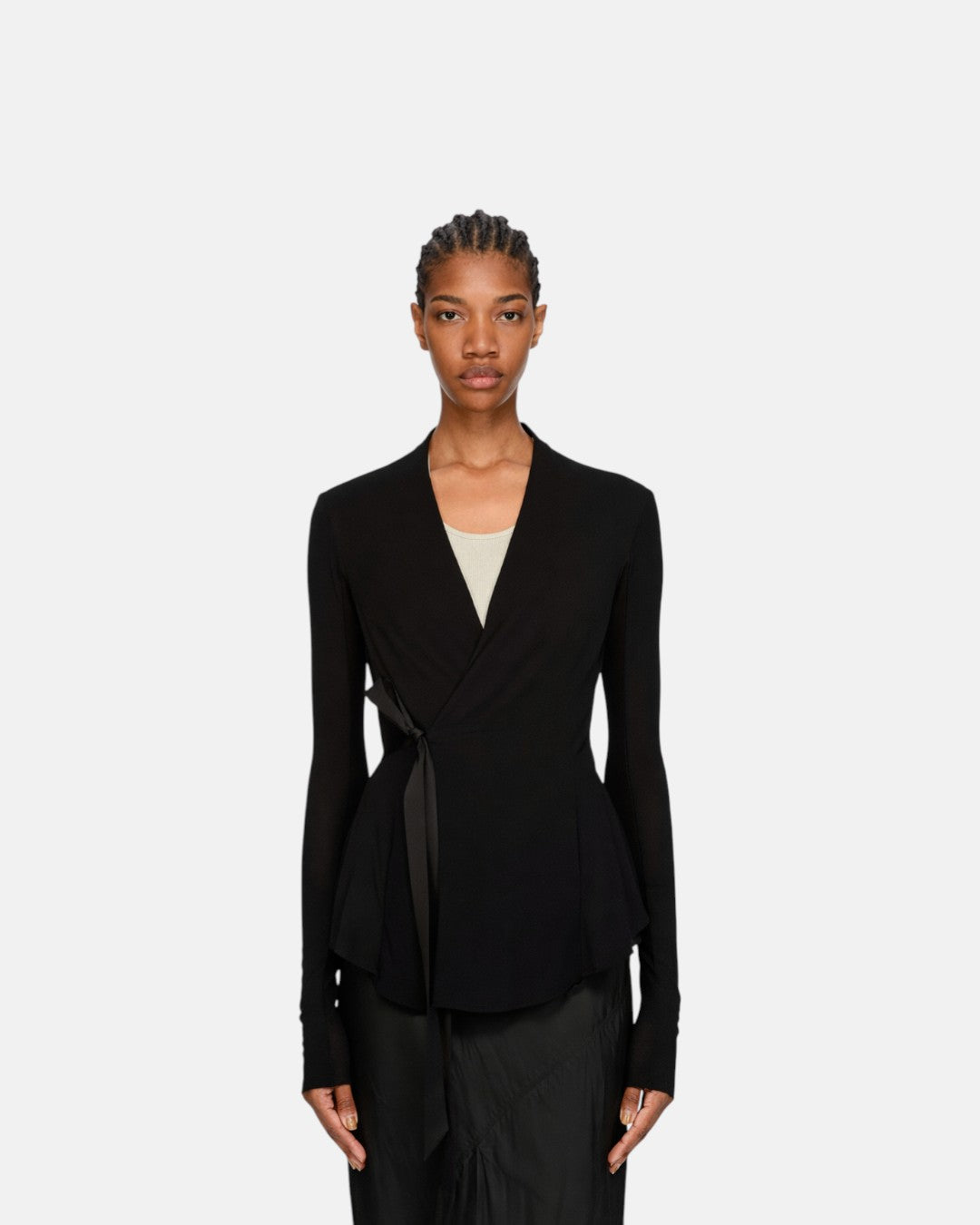 Hollywood Viscose Silk Jersey Jacket Black