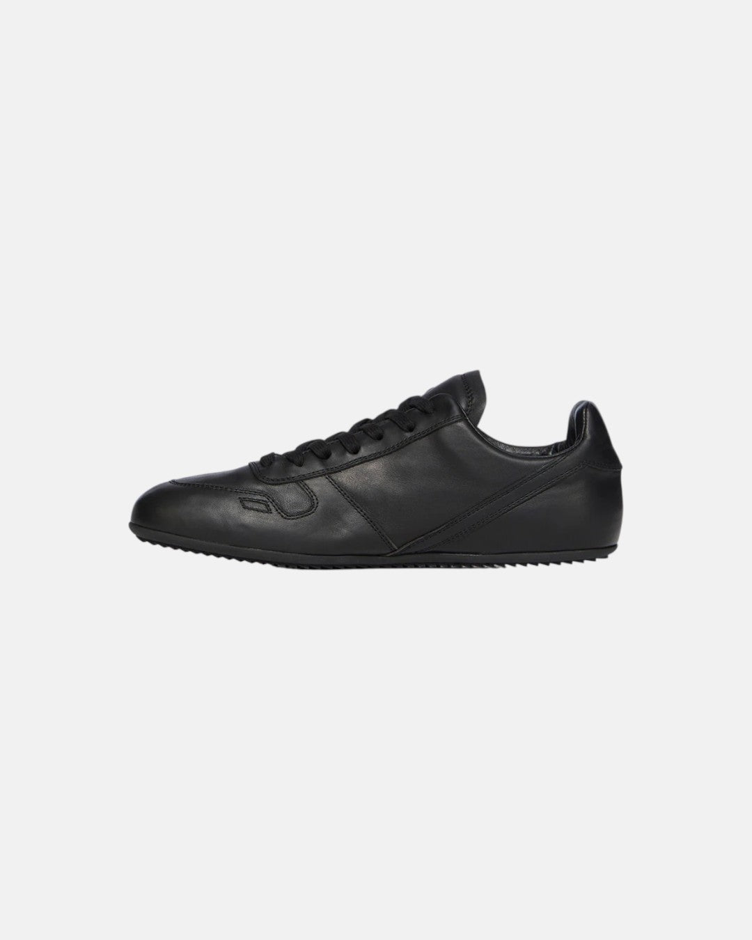 Women Minimal Leather Sneakers Black/Black/Black