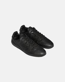 Women Minimal Leather Sneakers Black/Black/Black