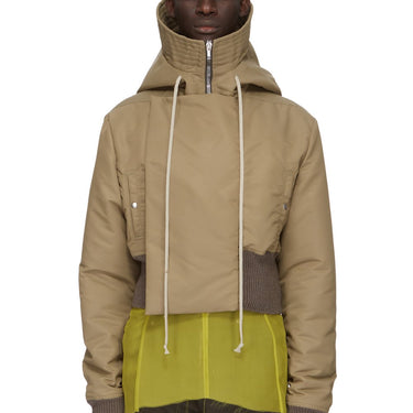 Rick Owens Cropped Alice Parka in Green