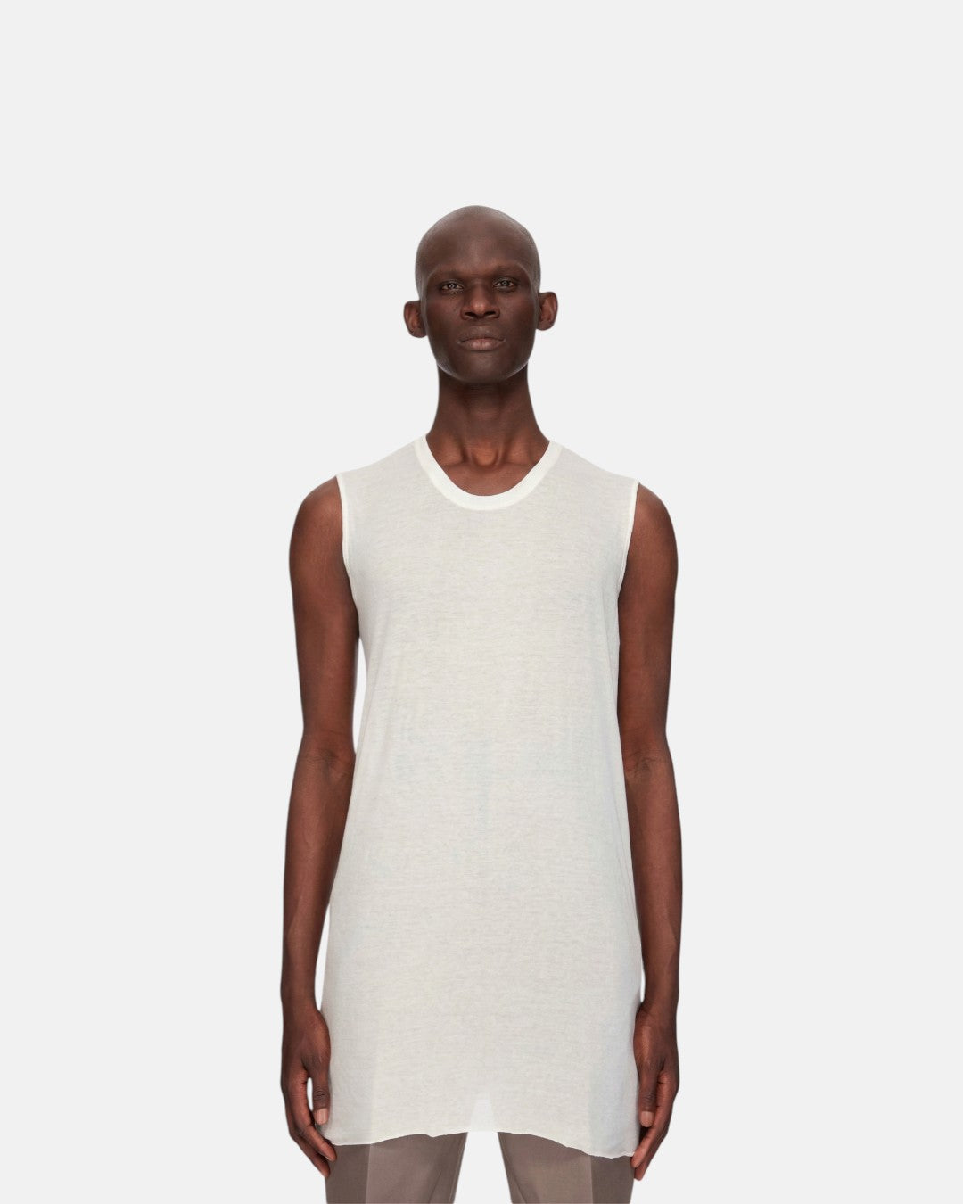 Basic Sleeveless T-Shirt Milk
