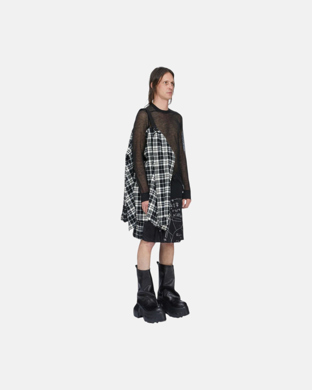 Outershirt Black Plaid