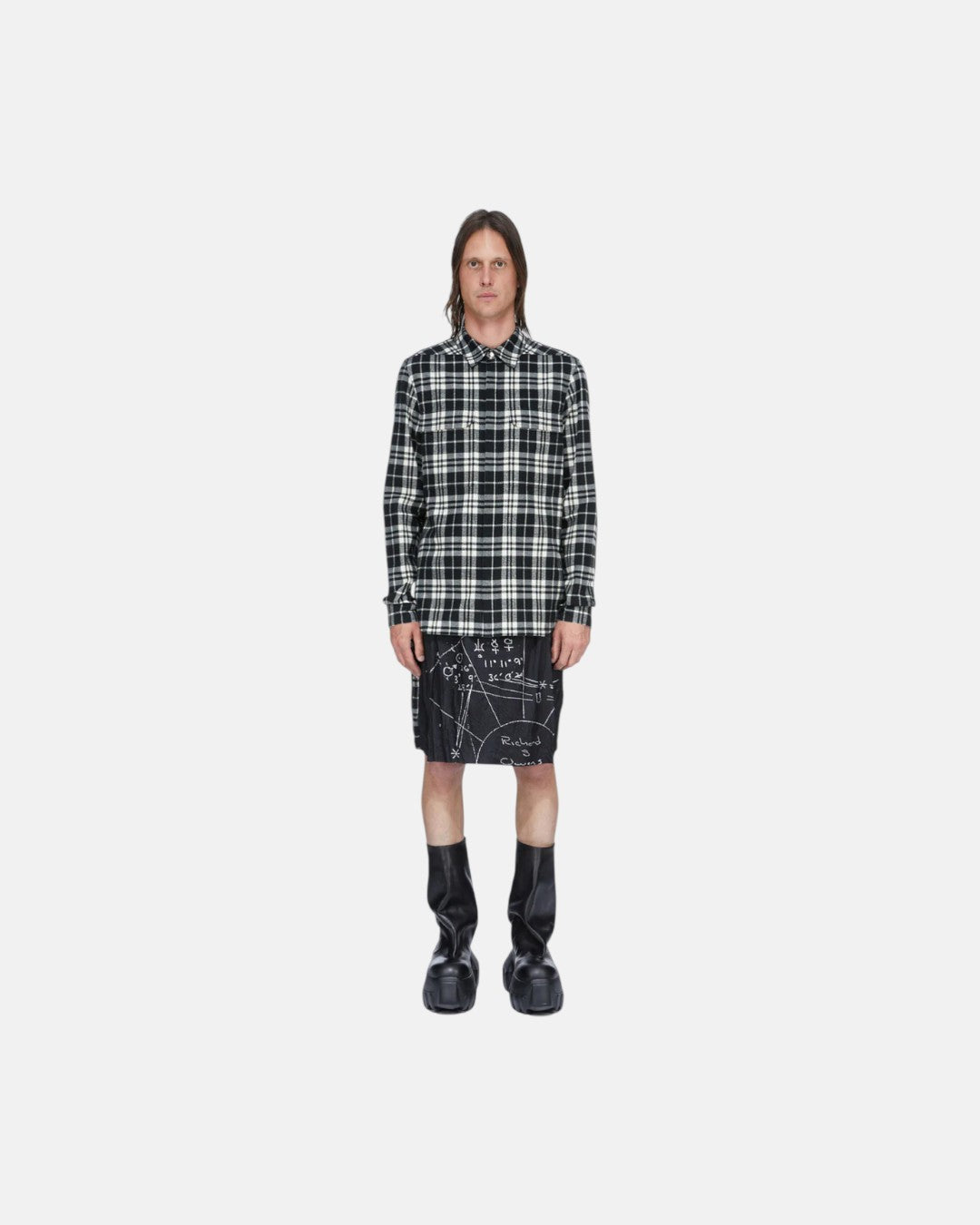 Outershirt Black Plaid