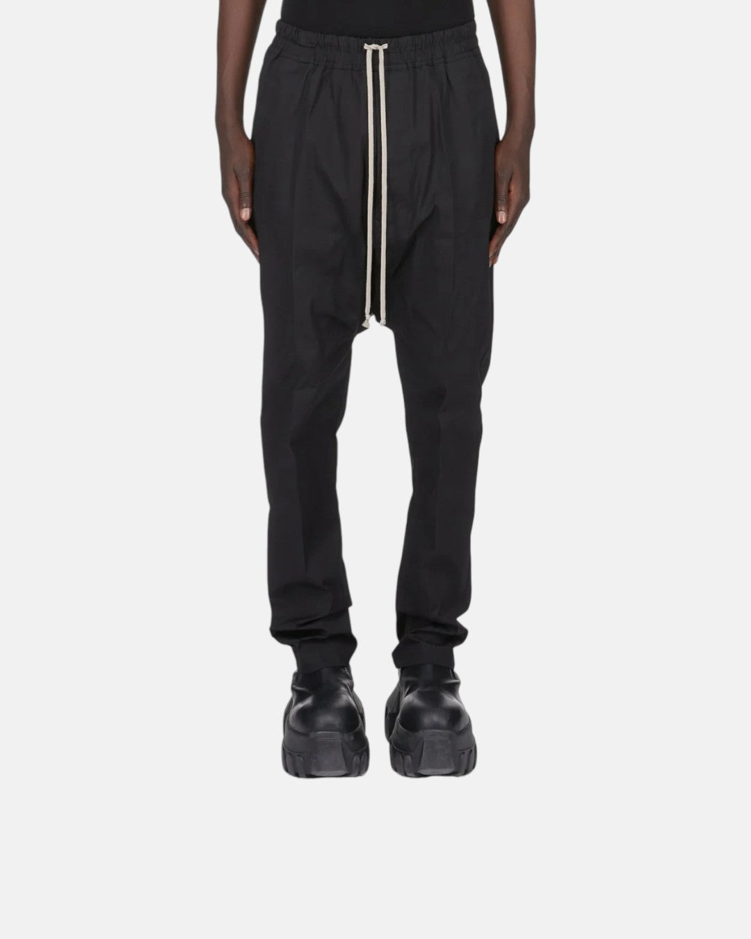 Drawstring Woven Pants Black