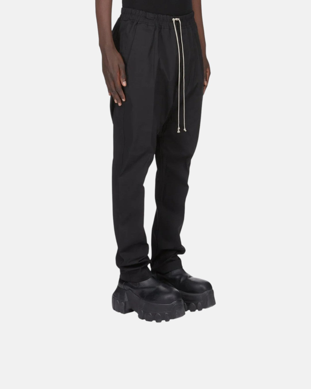 Drawstring Woven Pants Black