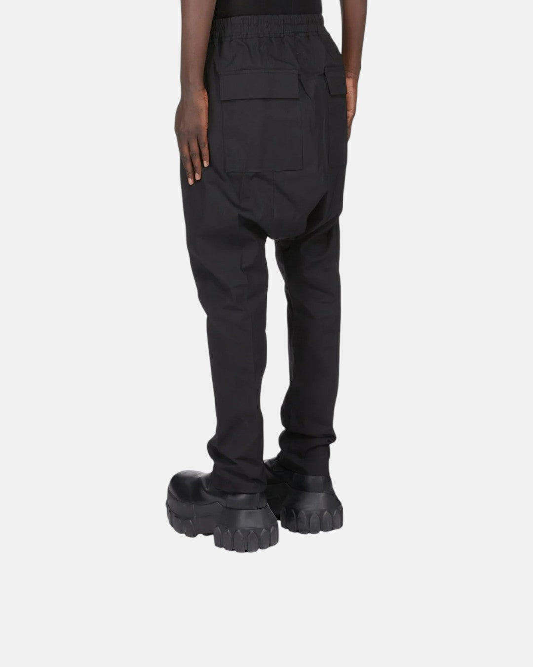 Drawstring Woven Pants Black