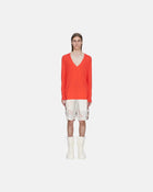 Boxer Printed Cupro Twill Shorts Milk/Orange/Milk Plaid