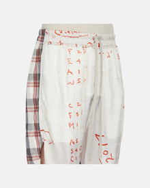 Boxer Printed Cupro Twill Shorts Milk/Orange/Milk Plaid