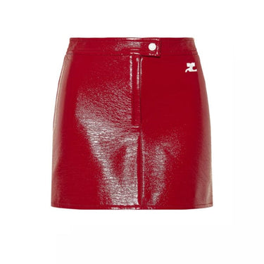 Courreges Women Vinyl Mini Skirt Reedition Red