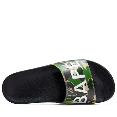 Bape Abc Camo Logo Slide Sandals Green