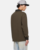 Ma Oversized Ls Polo Dark Brown