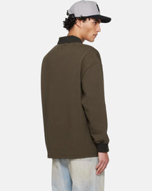 Ma Oversized Ls Polo Dark Brown