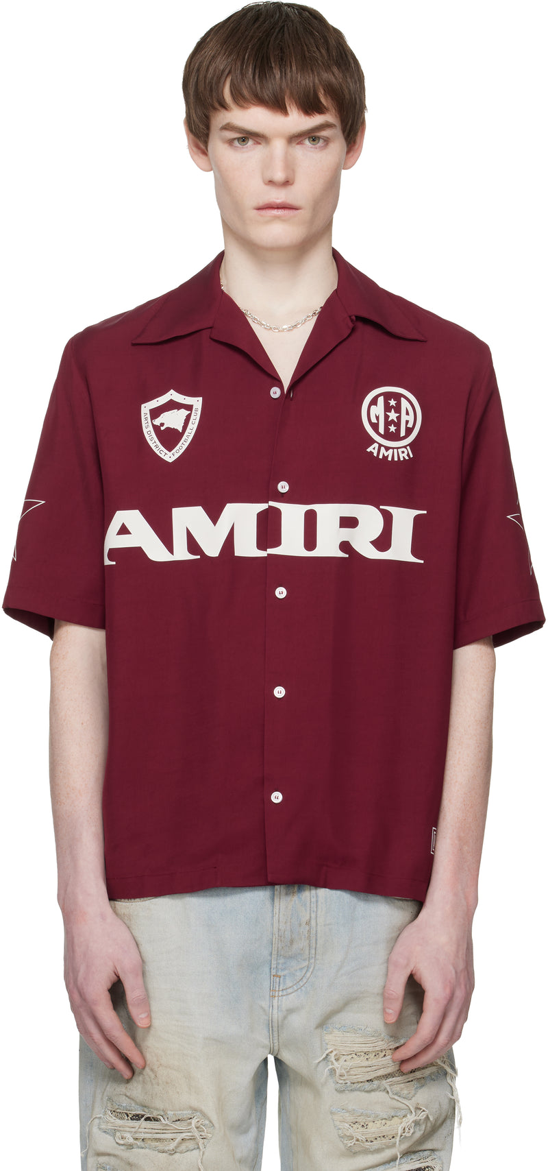 Amiri Sport Camp Shirt Aged Port