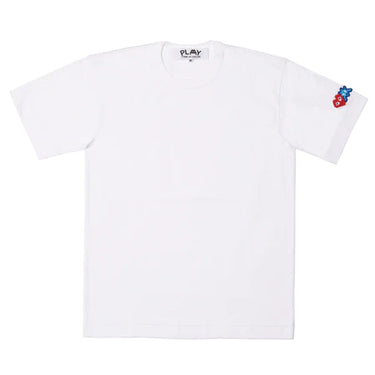Comme Des Garcons Play x Invader Logo-Patch Cotton T-shirt White
