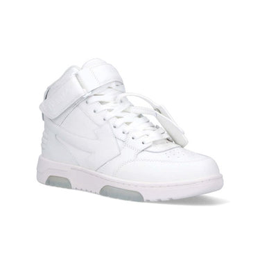 Off White Out Of Office Mid Top Lea White White