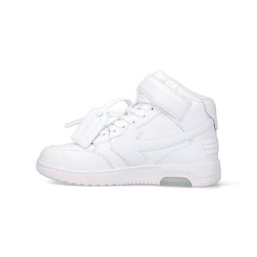 Off White Out Of Office Mid Top Lea White White