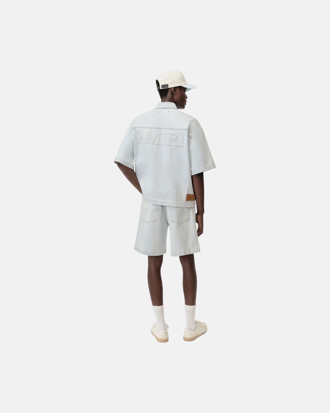 Amiri 3D Ss Snap Shirt Light Indigo
