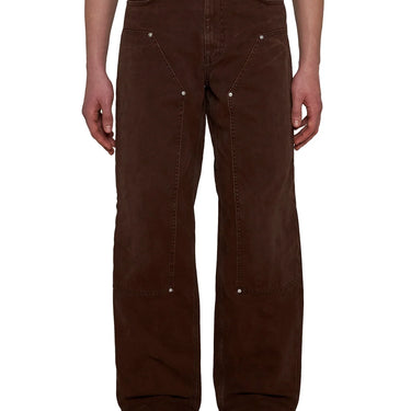 Givenchy Logo Plaque Straight-Leg Jeans Brown