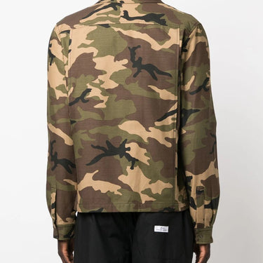 Palm Angels Sartorial Tape Camo Work Jkt Military Off White