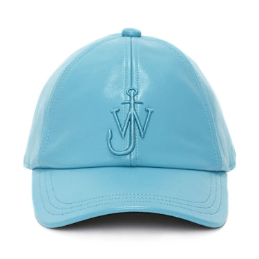 JW Anderson Leather Baseball Cap With Anchor Logo Blue