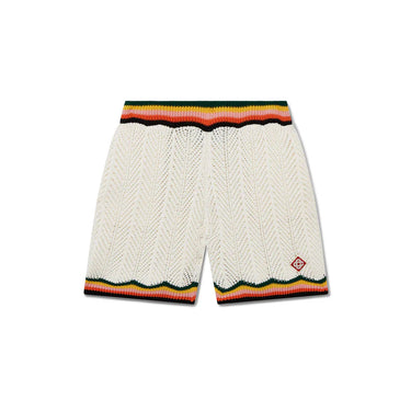 Casablanca Chevron Lace Shorts White/Multicolor