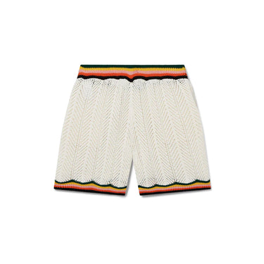 Casablanca Chevron Lace Shorts White/Multicolor