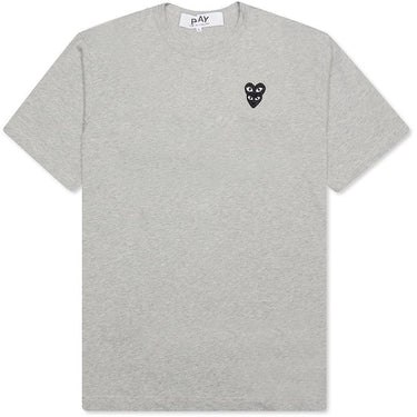 Comme Des Garcons Play Stacked Heart Short-Sleeve T-Shirt Grey