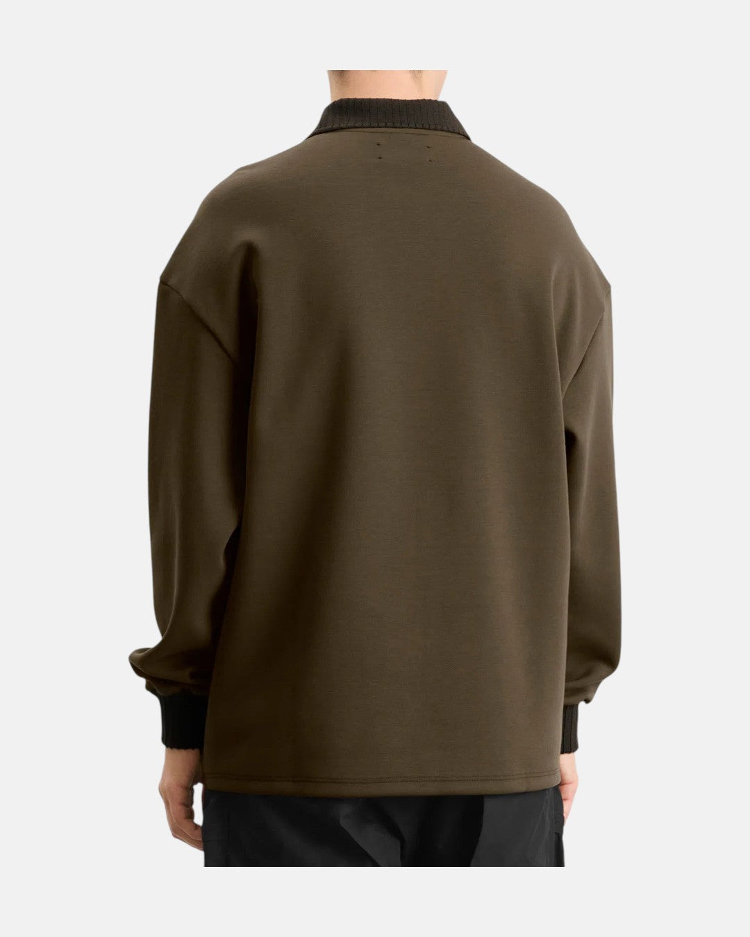 Ma Oversized Ls Polo Dark Brown