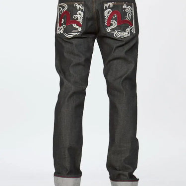 Evisu Evisu&Segull&Wave Satin Stitch Denim Jeans