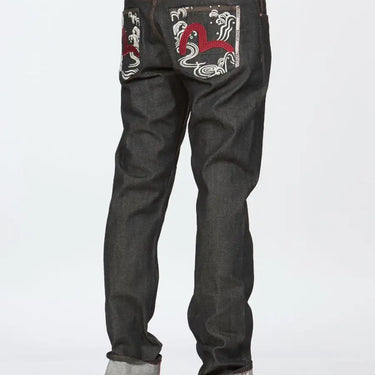 Evisu Evisu&Segull&Wave Satin Stitch Denim Jeans
