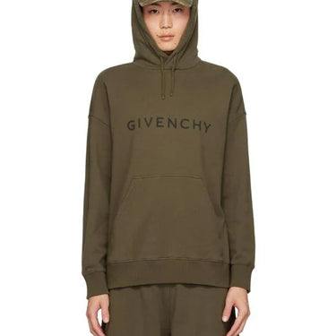 Givenchy Archetype Slim Fit Hoodie In Fleece Khaki