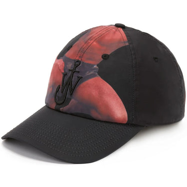 JW Anderson Anchor-Embroidery Photograph-Print Cap Black