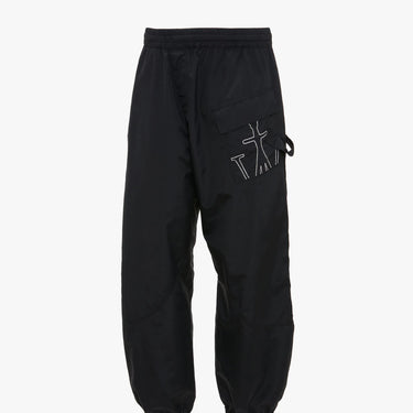 JW Anderson Anchor Logo Embroidered Twisted Joggers Black