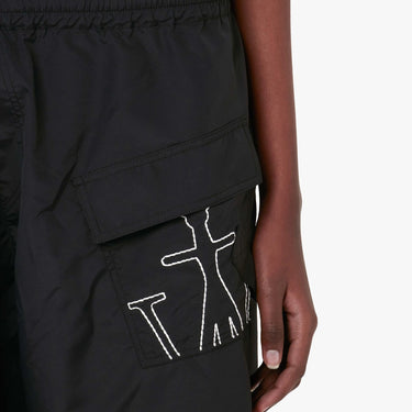 JW Anderson Anchor Logo Embroidered Twisted Joggers Black