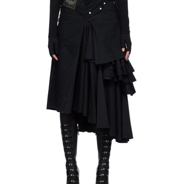 Junya Watanabe X Levis Women High-Waist Layered Max Skirt Black
