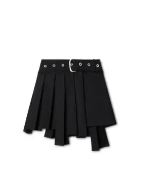 Off White Women Wo Blend Pleated Asym Skirt Black No Color