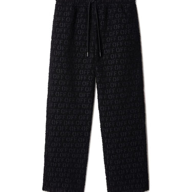 Off White Off Ao Boucle Casual Pant Black No Color